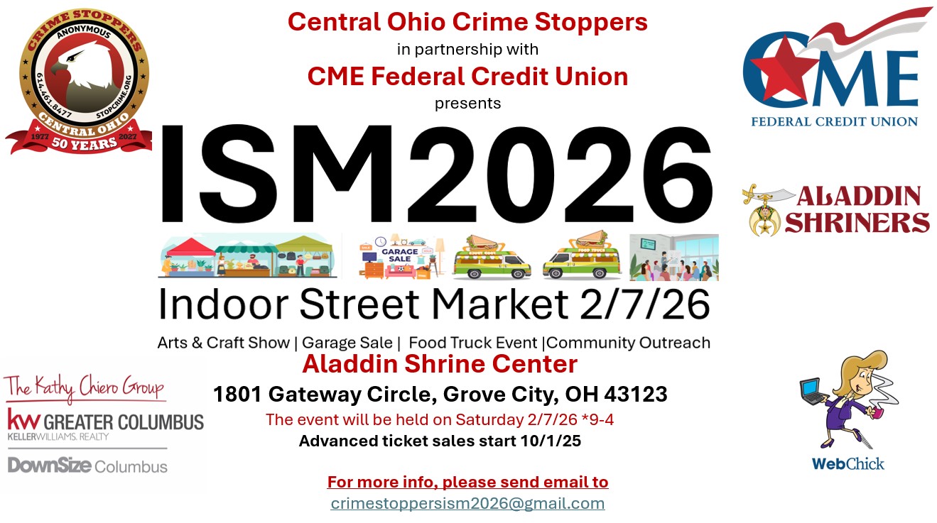 Central Ohio Crime Stoppers Indoor Street Market 2026